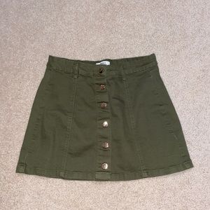 Green Button Up Skirt